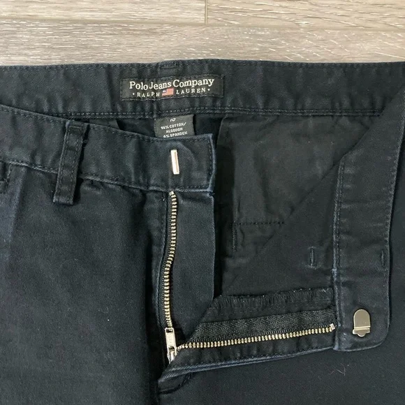 Ralph Lauren Polo Jeans Co Classic Black Women's Capris Size 10 Flare - Picture 3 of 9